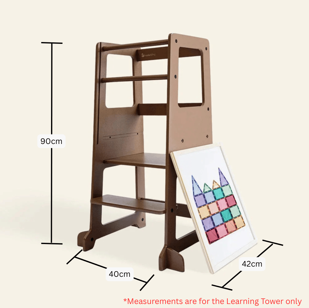 myduckling Adjustable Learning Tower 2 in 1 – Mocha Brown