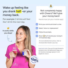 Cheers R&R Combo | Restore + Relief | Feel Better After Drinking & Support Your Liver | DHM, L-Cysteine, Milk Thistle, Ginger, White Willow Bark, Caffeine, L-Theanine | 12 Doses Each | Supplements