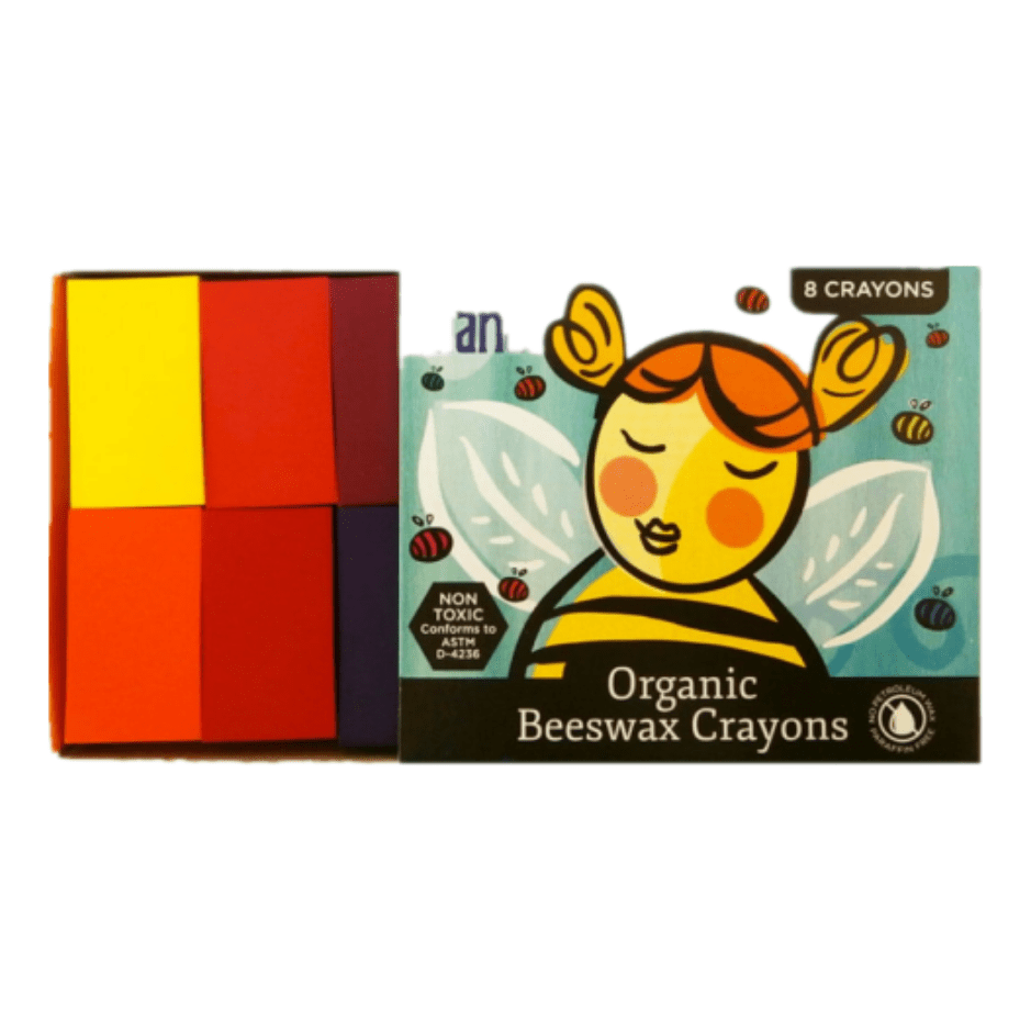 Filana Organic Beeswax Crayons, 8 Rainbow Blocks