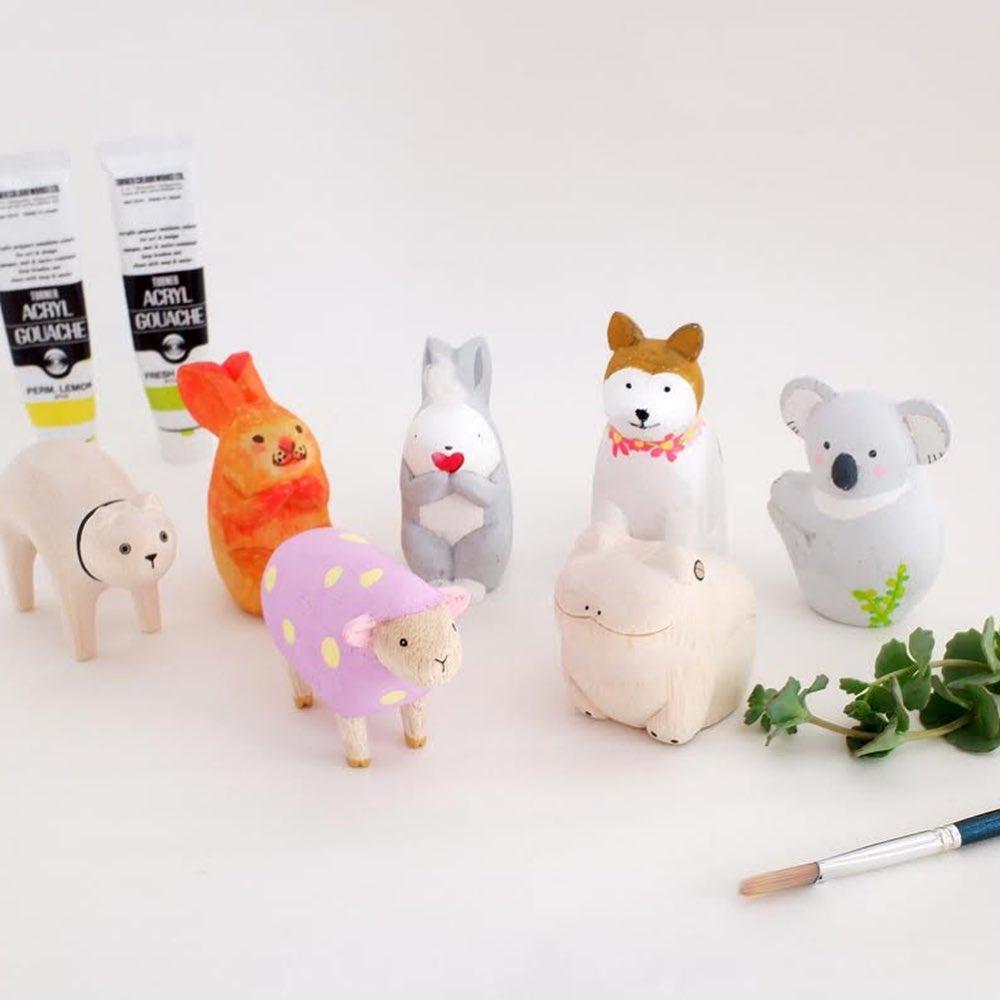 T-Lab Pole Pole Wooden Animal Pair Set - Pig