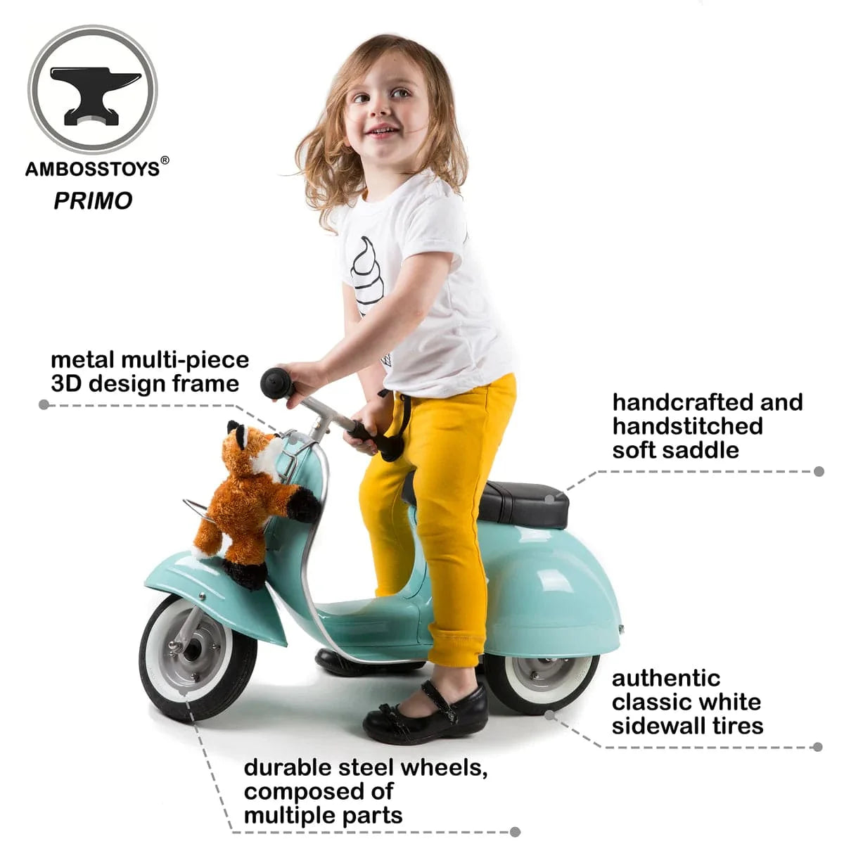 Ambosstoys Primo Classic Mint Ride-On  (Leather Seat)