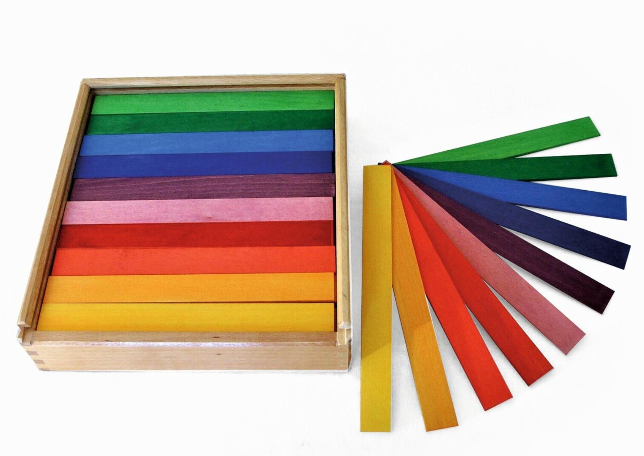 Bauspiel Coloured Rods with tray (100 pieces set)