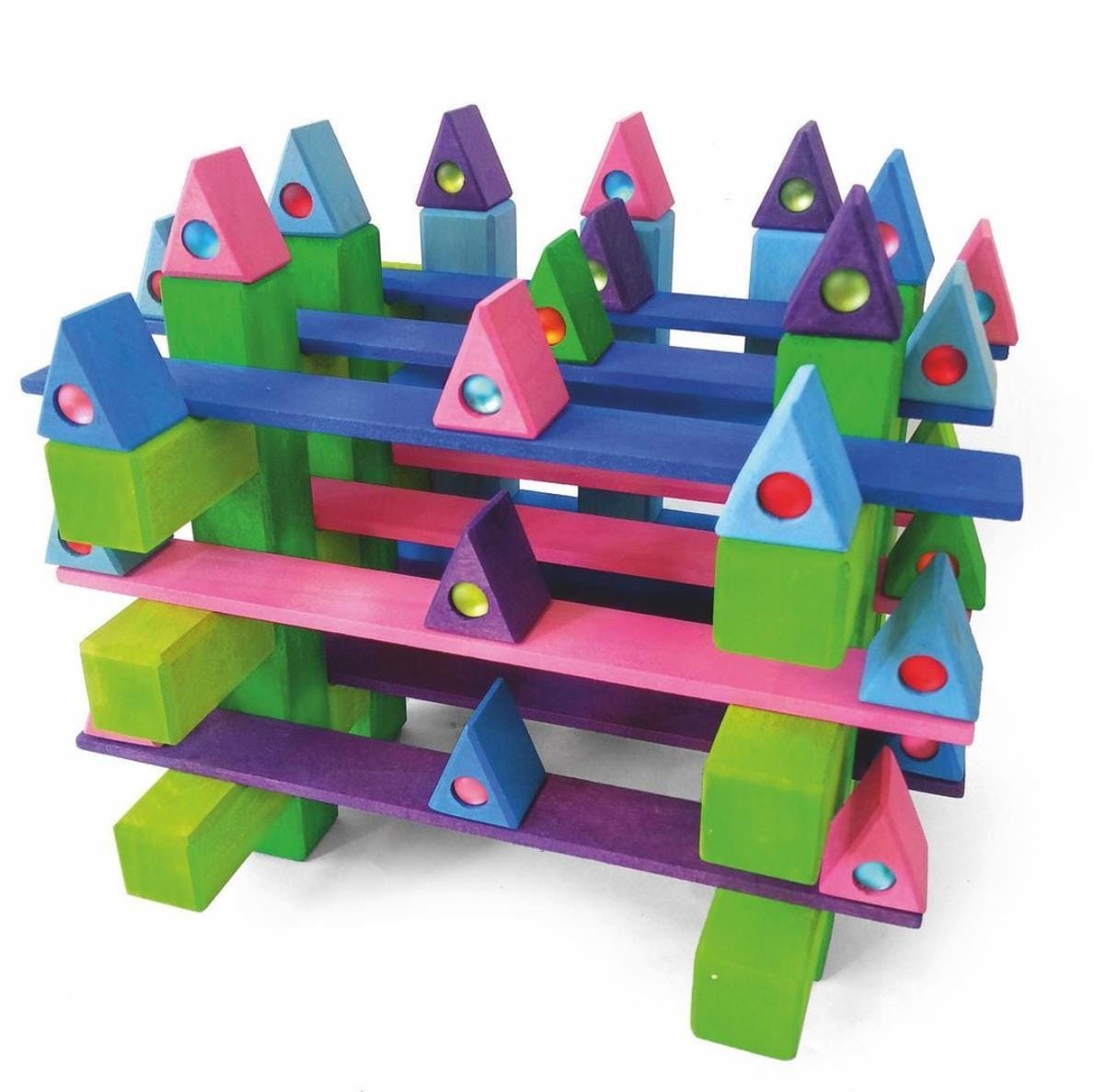 Bauspiel Coloured Rods with tray (100 pieces set)
