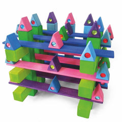 Bauspiel Coloured Rods with tray (100 pieces set)