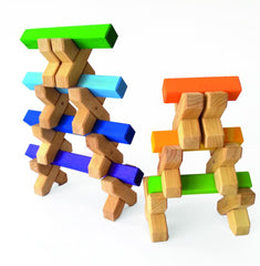 Bauspiel X-Shapes Natural 48 Pieces
