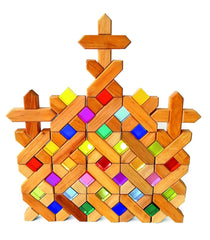 Bauspiel X-Shapes Natural 48 Pieces