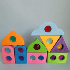 Bauspiel Fairy Windows Coloured 12 Pieces