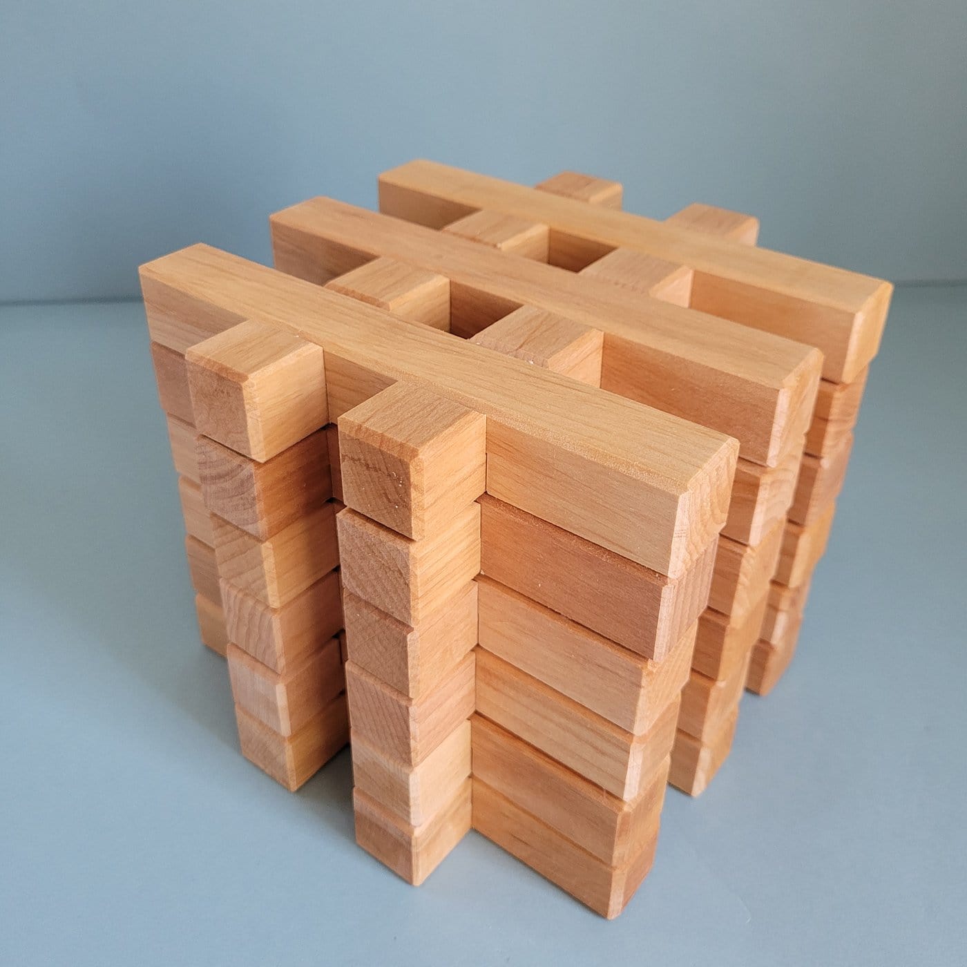 Bauspiel Grid Natural 12 Blocks