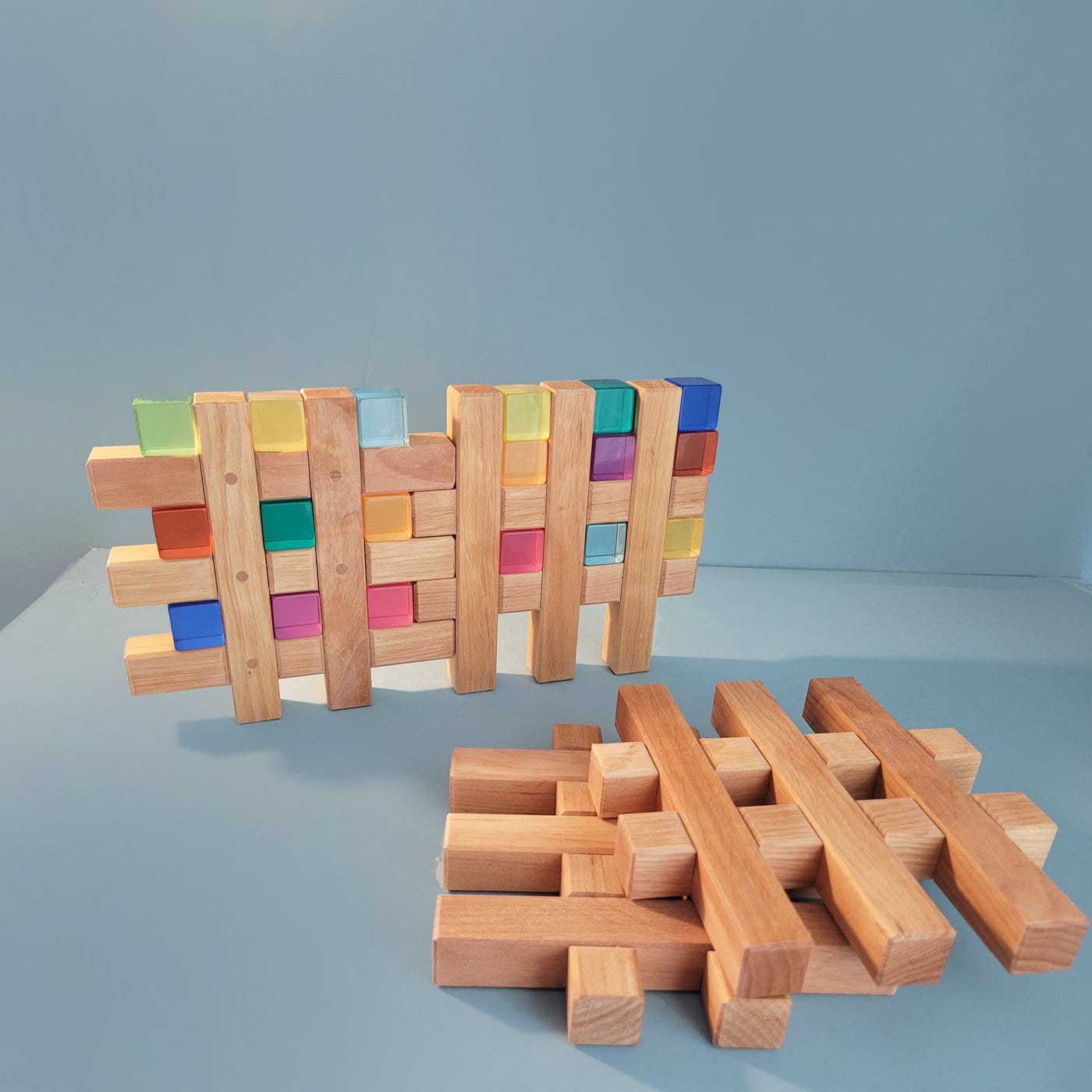 Bauspiel Grid Natural 12 Blocks