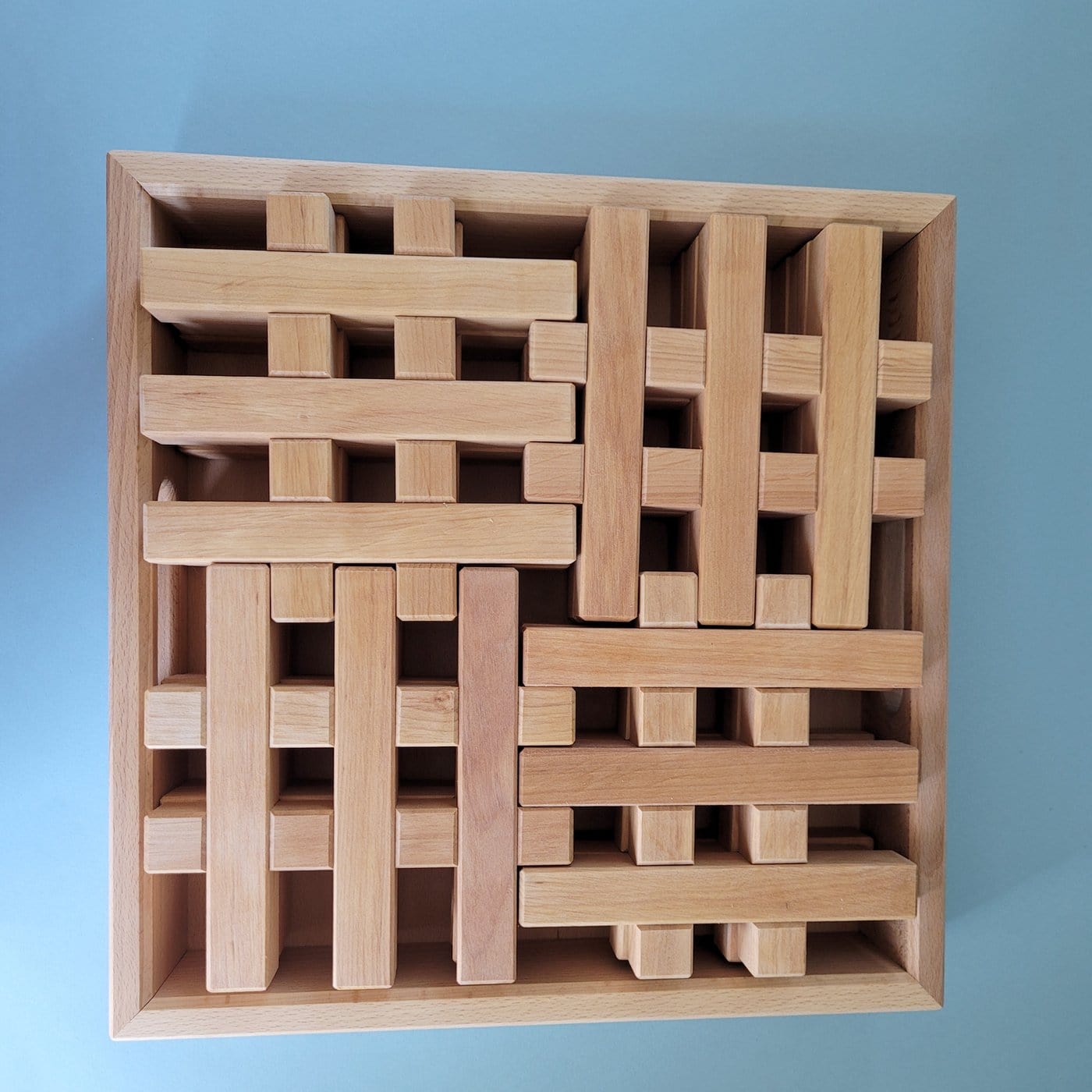 Bauspiel Grid Natural 12 Blocks