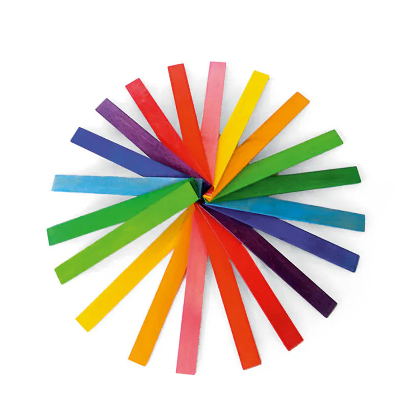 Bauspiel Coloured Rods with tray (100 pieces set)