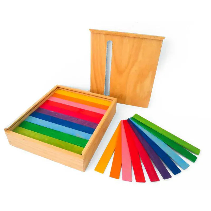 Bauspiel Coloured Rods with tray (100 pieces set)