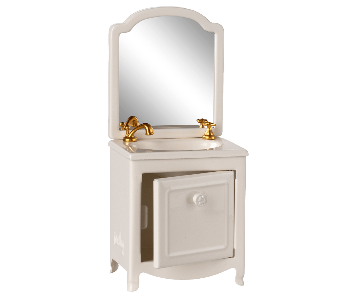 Maileg Sink dresser, Mouse - Off white