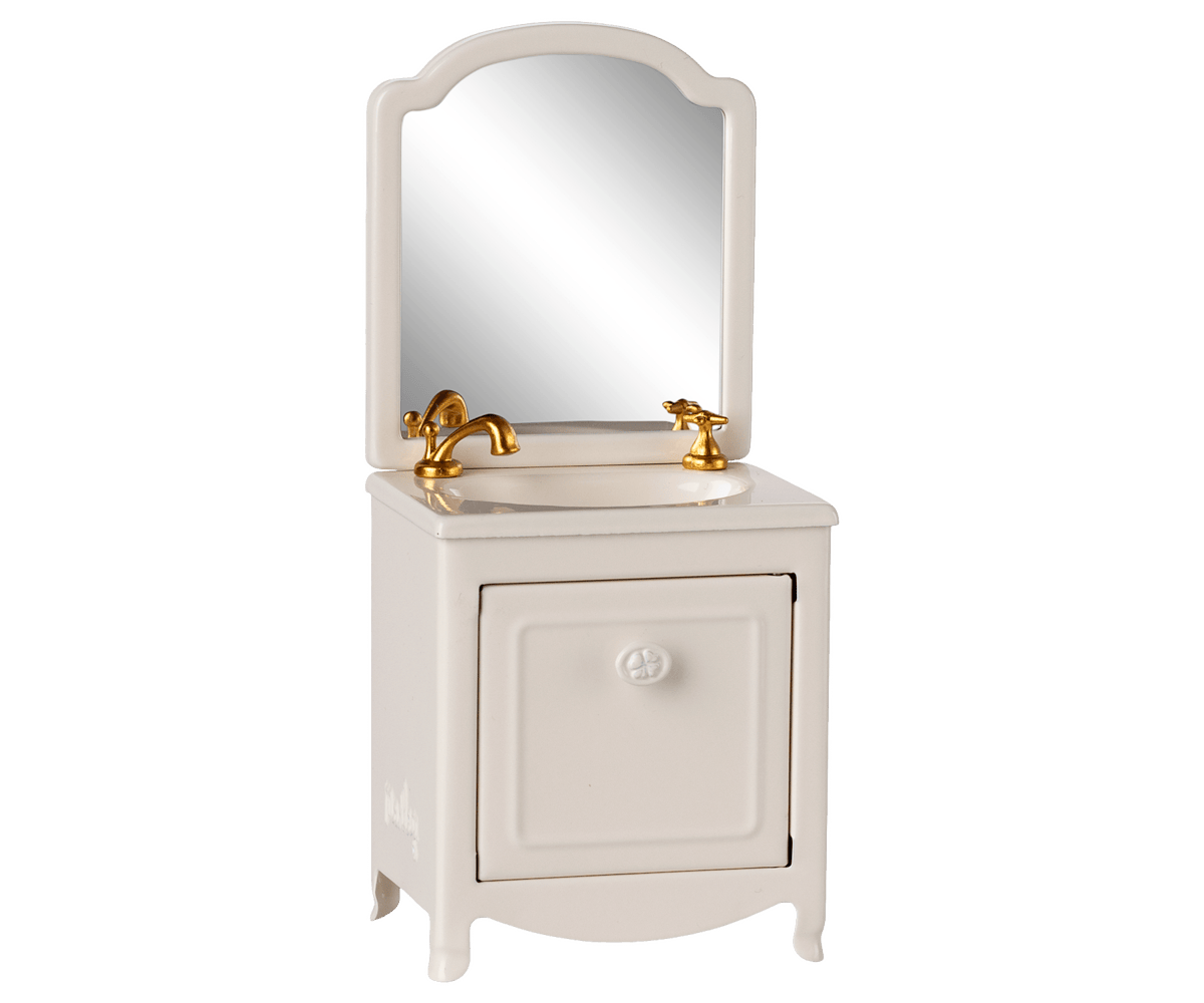 Maileg Sink dresser, Mouse - Off white