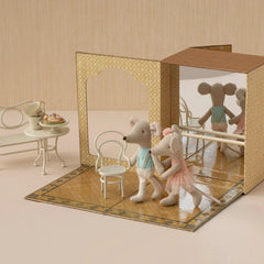 Maileg Ballet Mice Dance Studio Little Sister and Brother