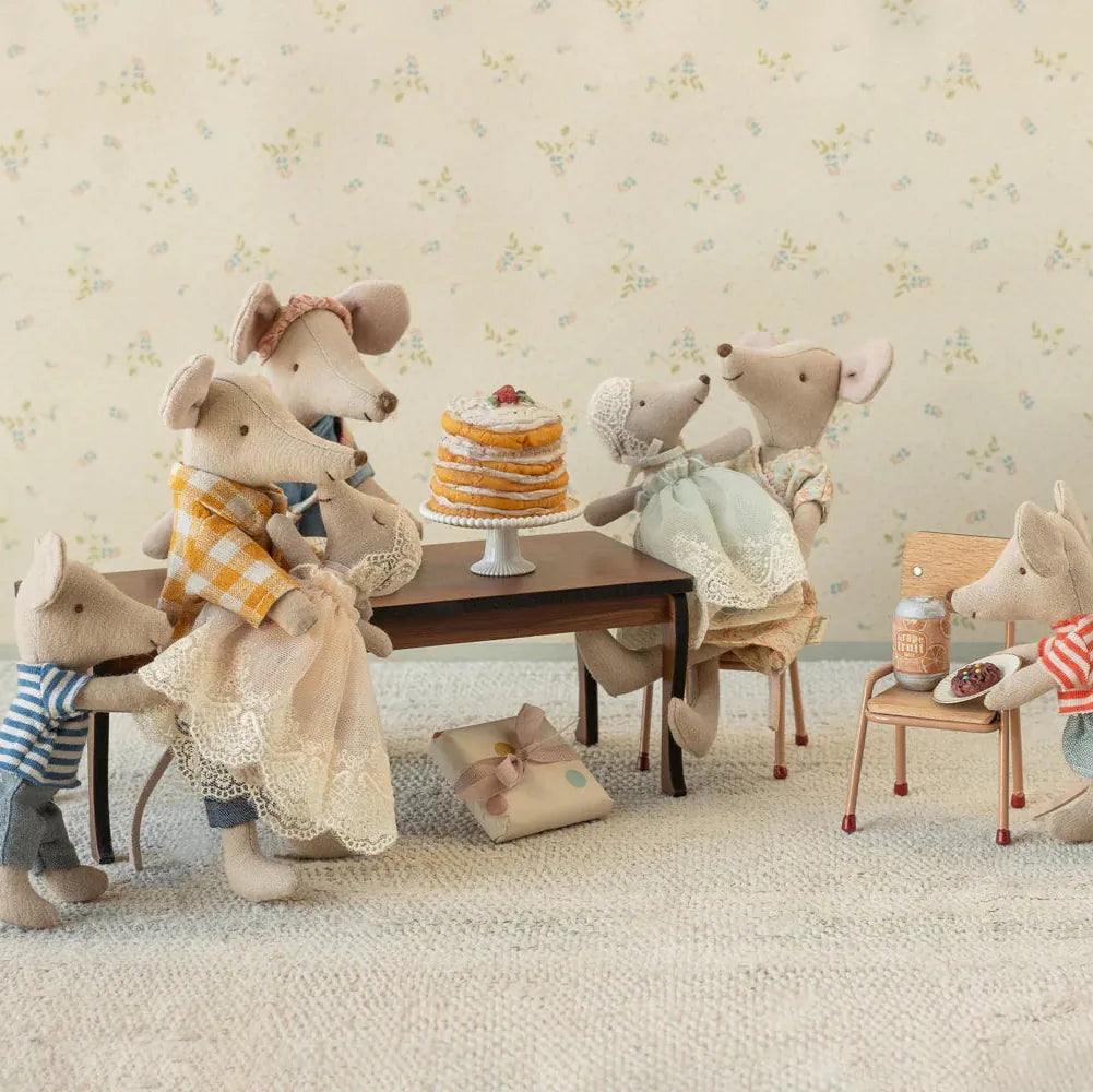 Maileg Baby Mouse in Gown Powder