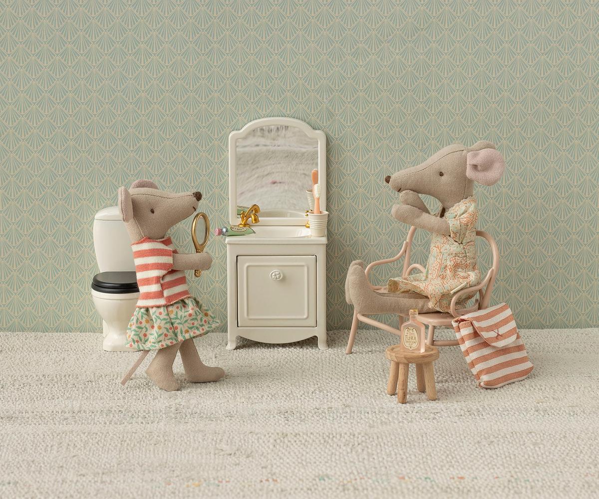 Maileg Sink dresser, Mouse - Off white