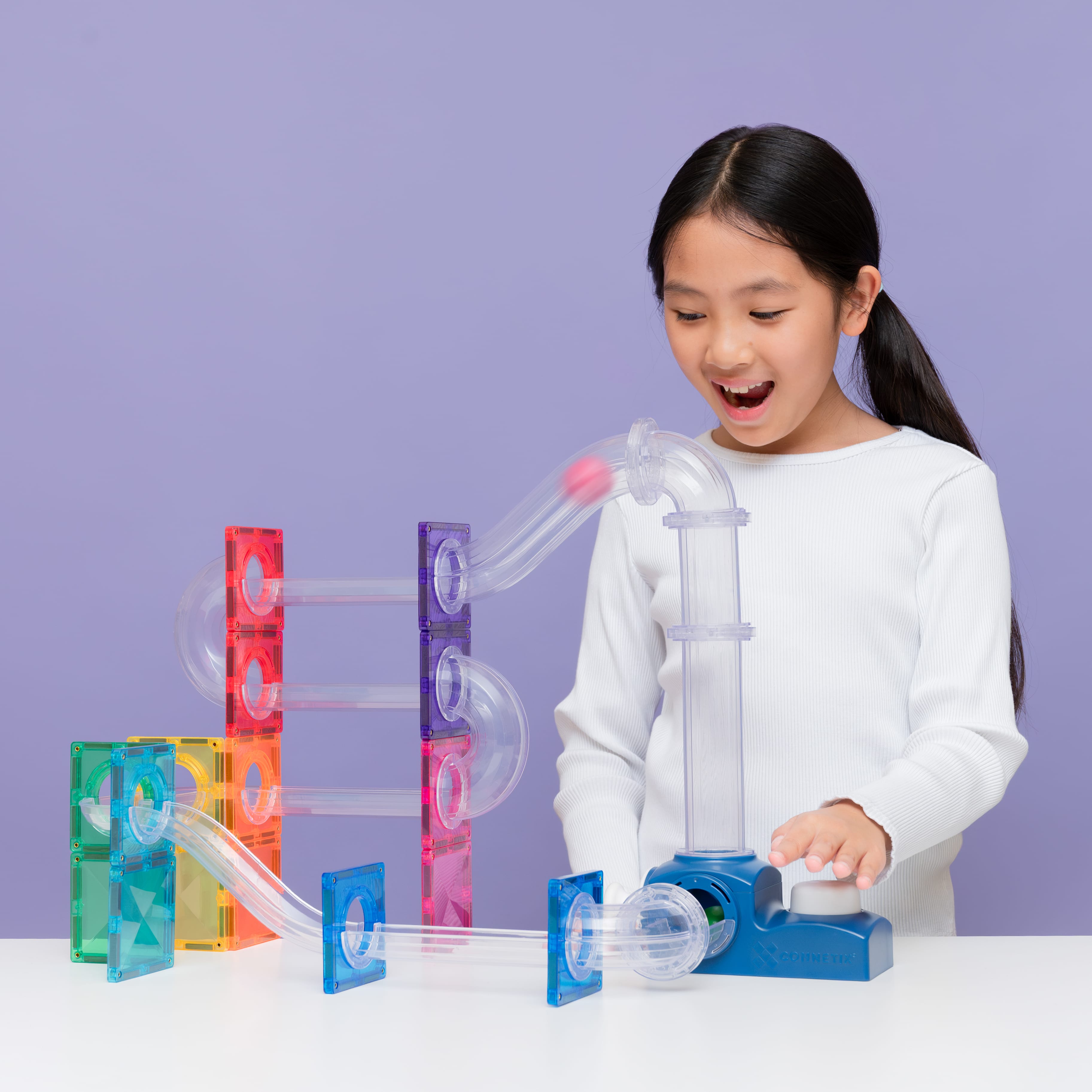 Connetix Tiles Ball Run Launcher Pack 47 Piece