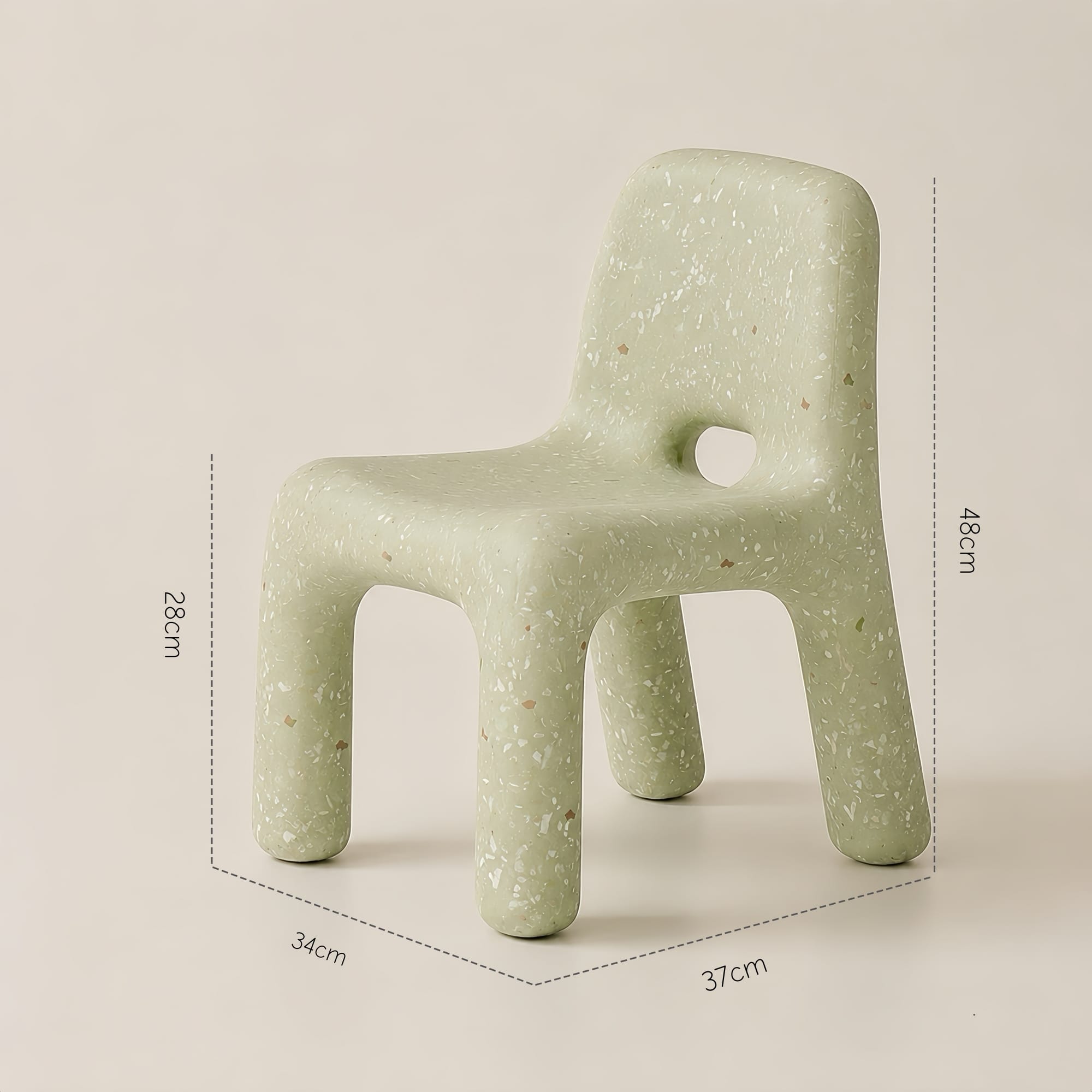 Funova Confetti Kids Table and Chairs Set - Sage