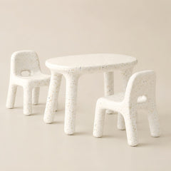 Funova Confetti Kids Table and Chairs Set - White