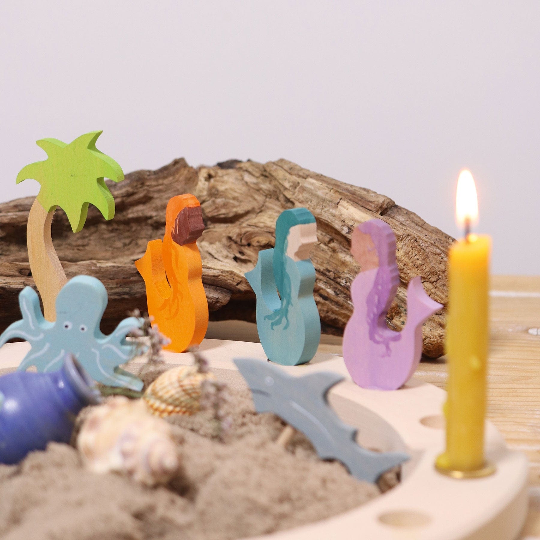 Grimm's Mermaid Candle Holder Decoration