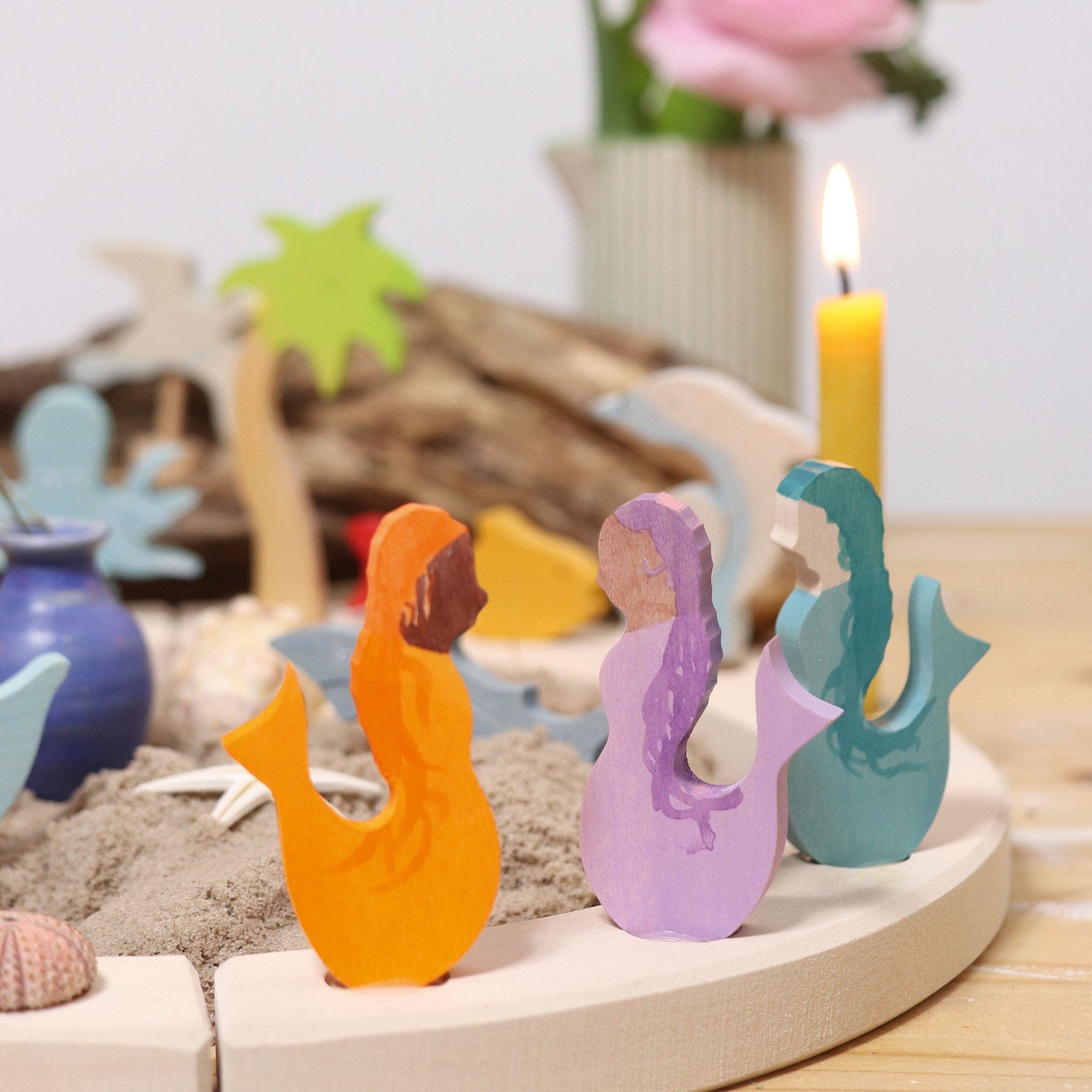 Grimm's Mermaid Candle Holder Decoration