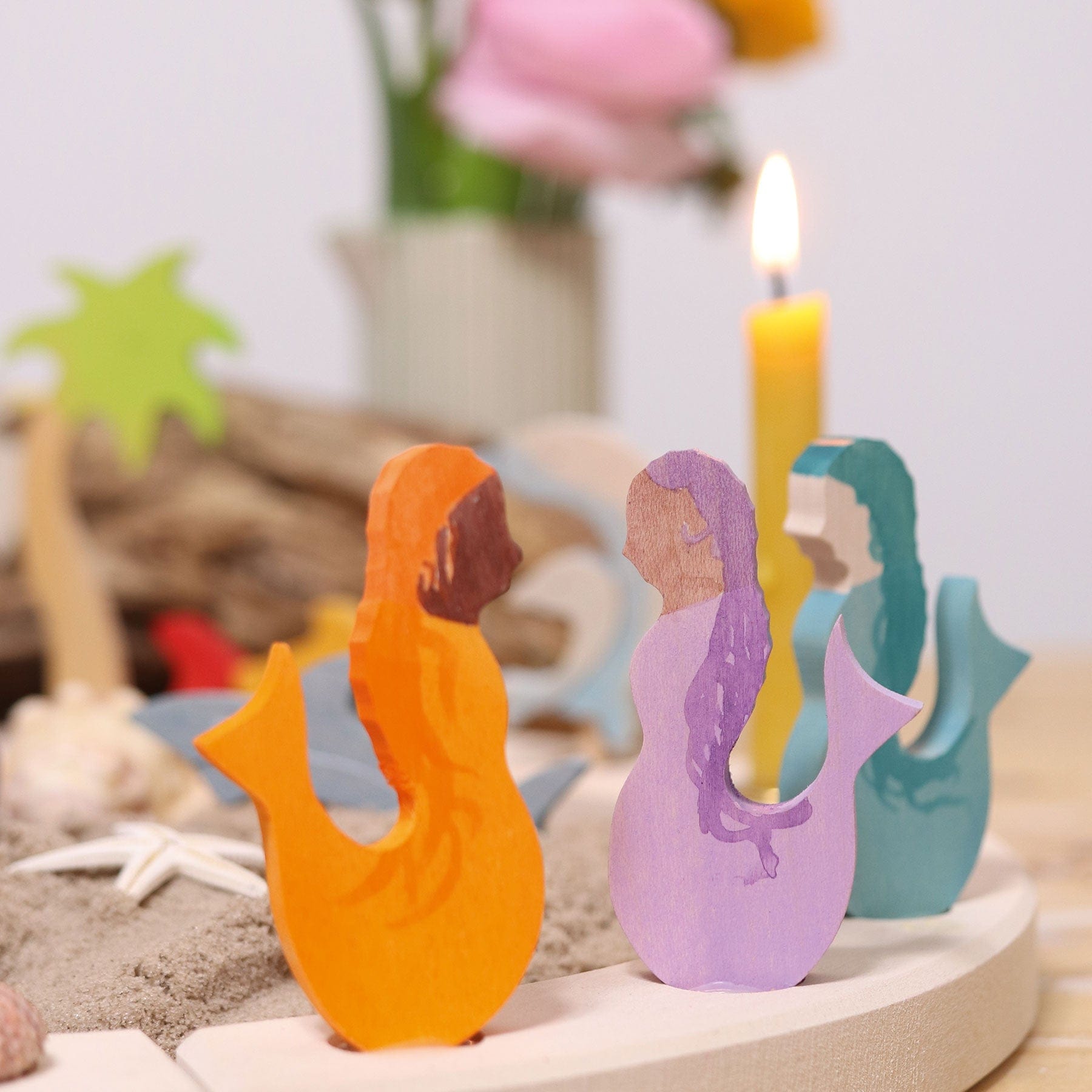 Grimm's Mermaid Candle Holder Decoration