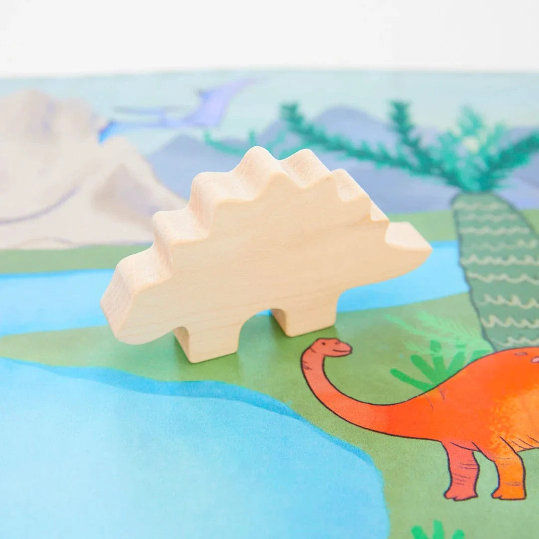 Sarah's Silks Wooden Animal Triceratops