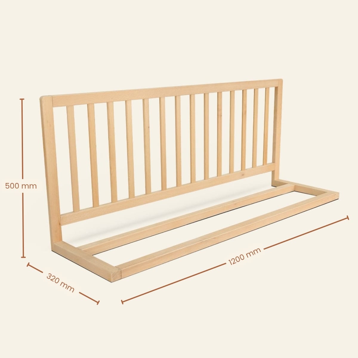 myduckling Natural Eli Kids Bed Rail – 120cm