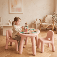Funova Confetti Kids Table and Chairs Set - Peach