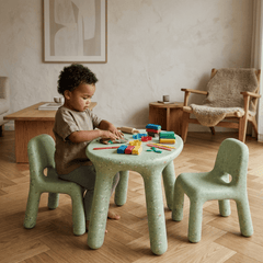Funova Confetti Kids Table and Chairs Set - Sage