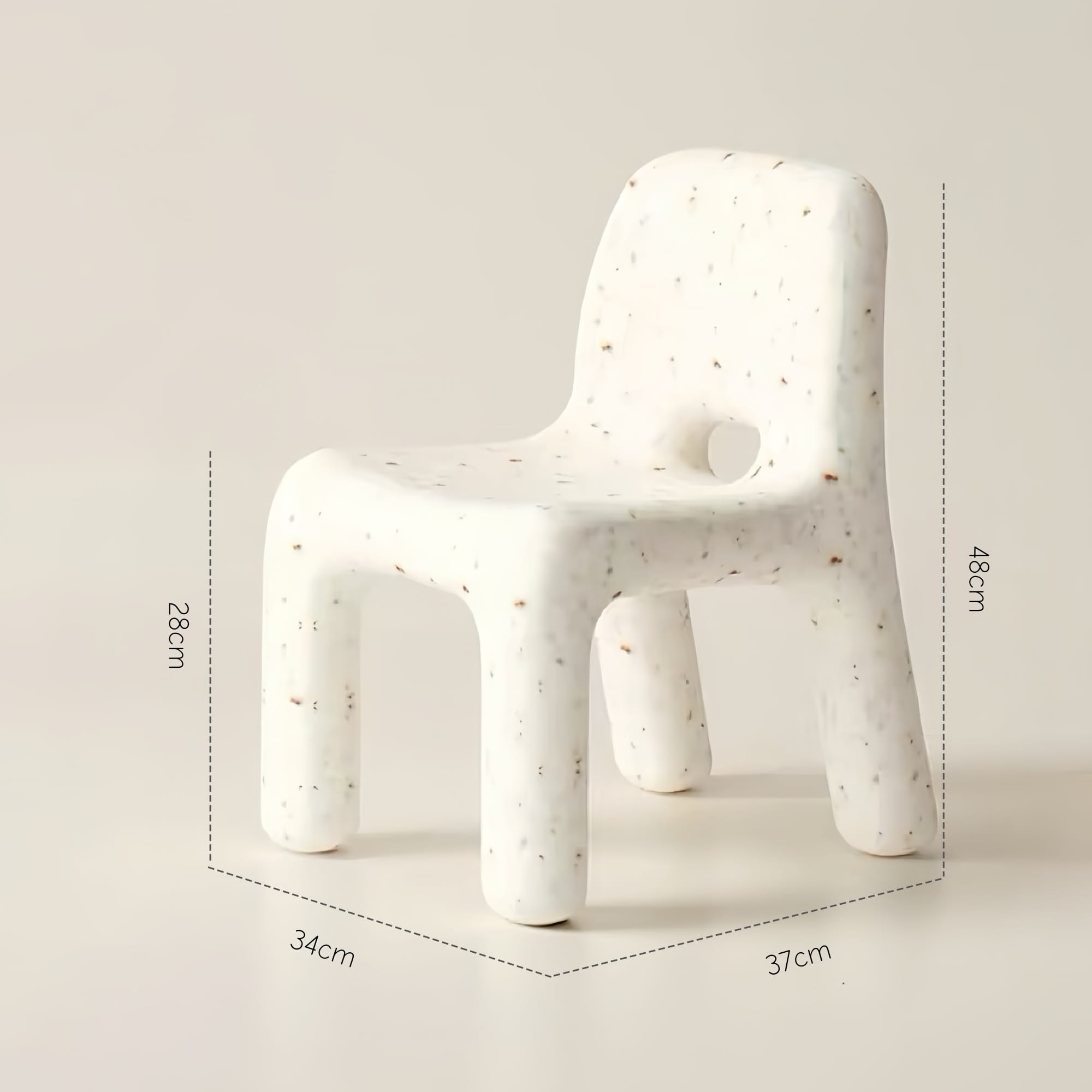 Funova Confetti Kids Table and Chairs Set - White