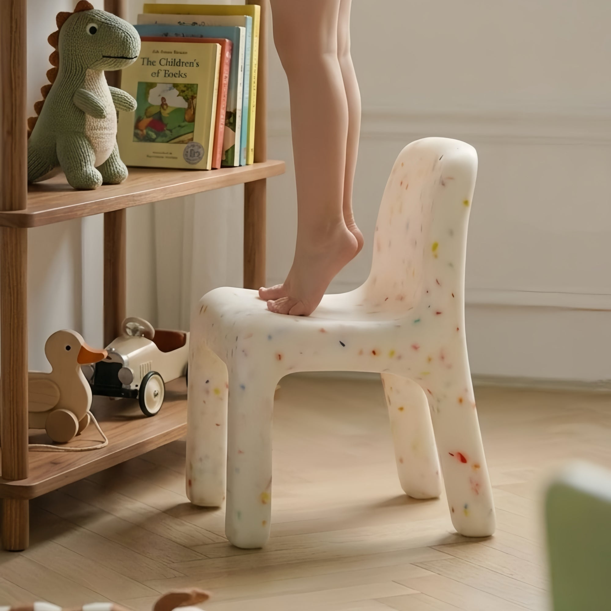 Funova Confetti Kids Table and Chairs Set - White
