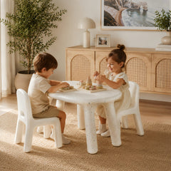 Funova Confetti Kids Table and Chairs Set - White