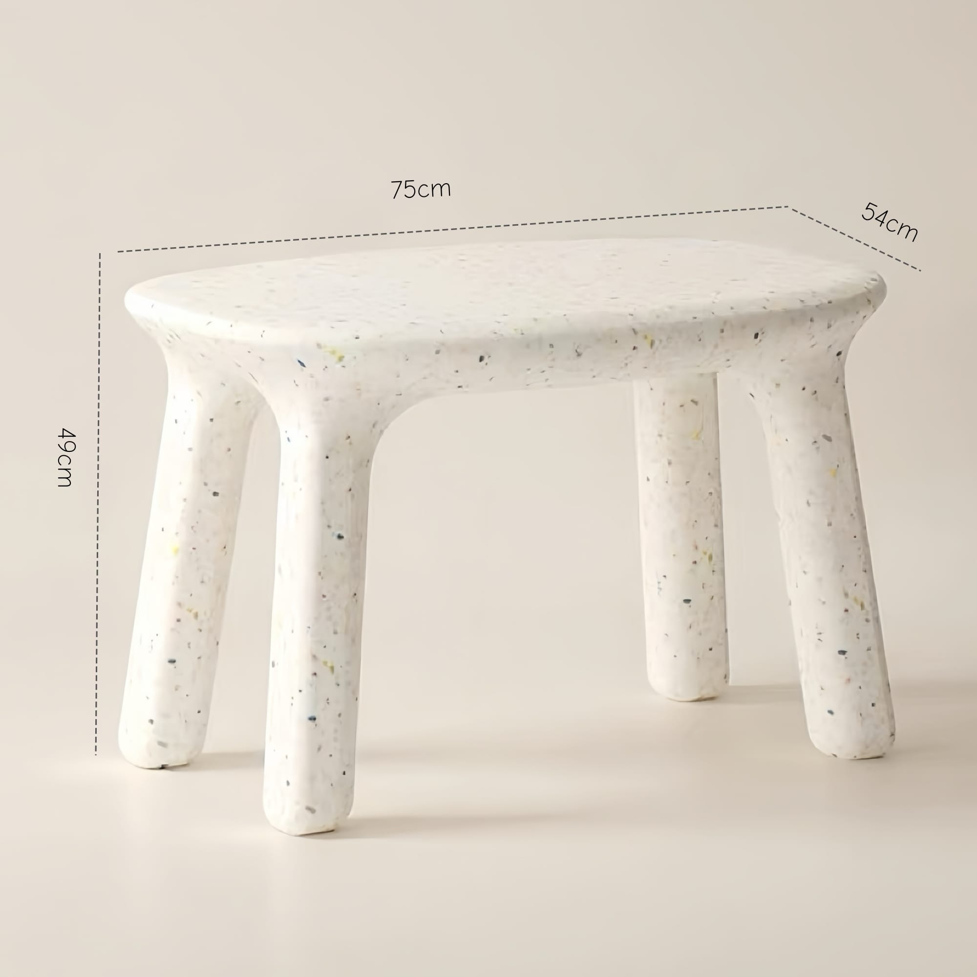 Funova Confetti Kids Table and Chairs Set - White