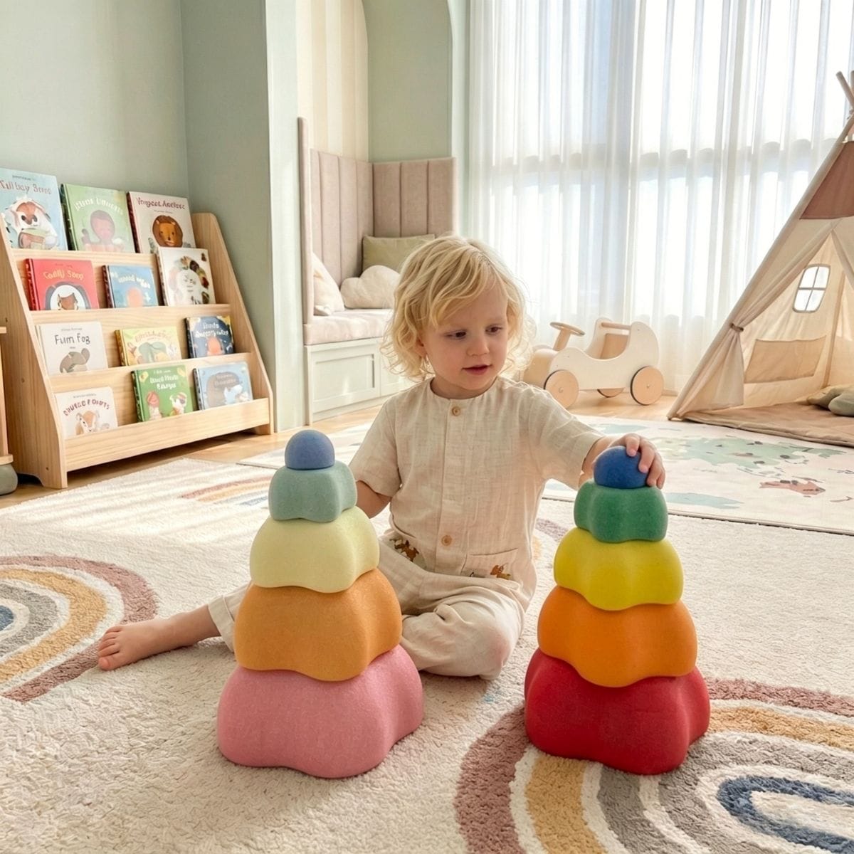Funova Kids Stacking Stone - Rainbow