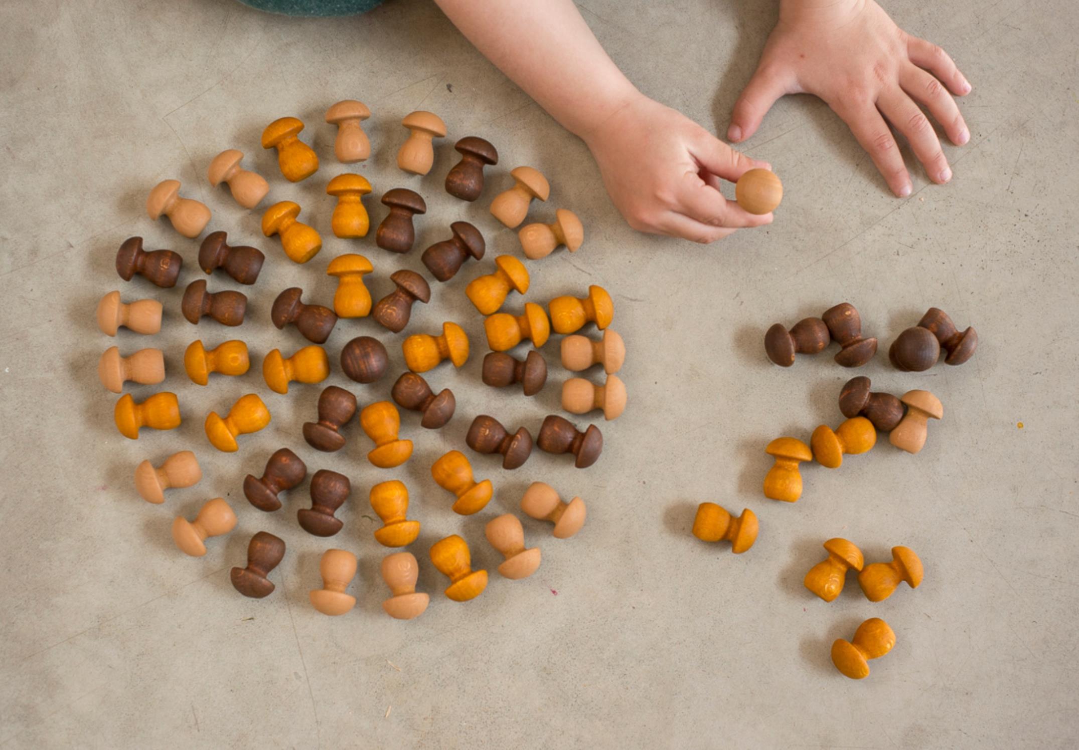 Grapat Mandala Brown Mushroom 36 Pieces