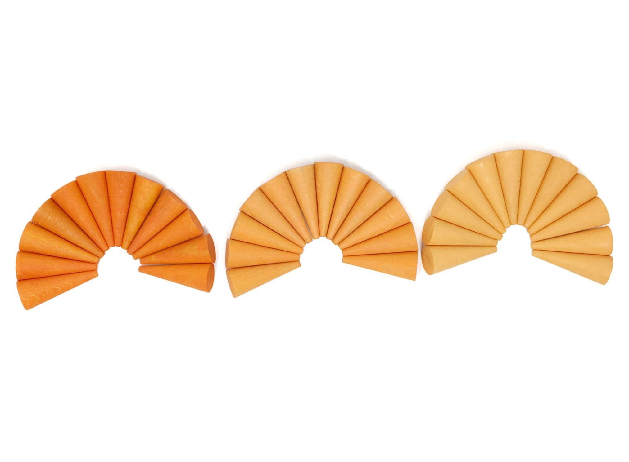 Grapat Mandala Orange Cones 36 Pieces