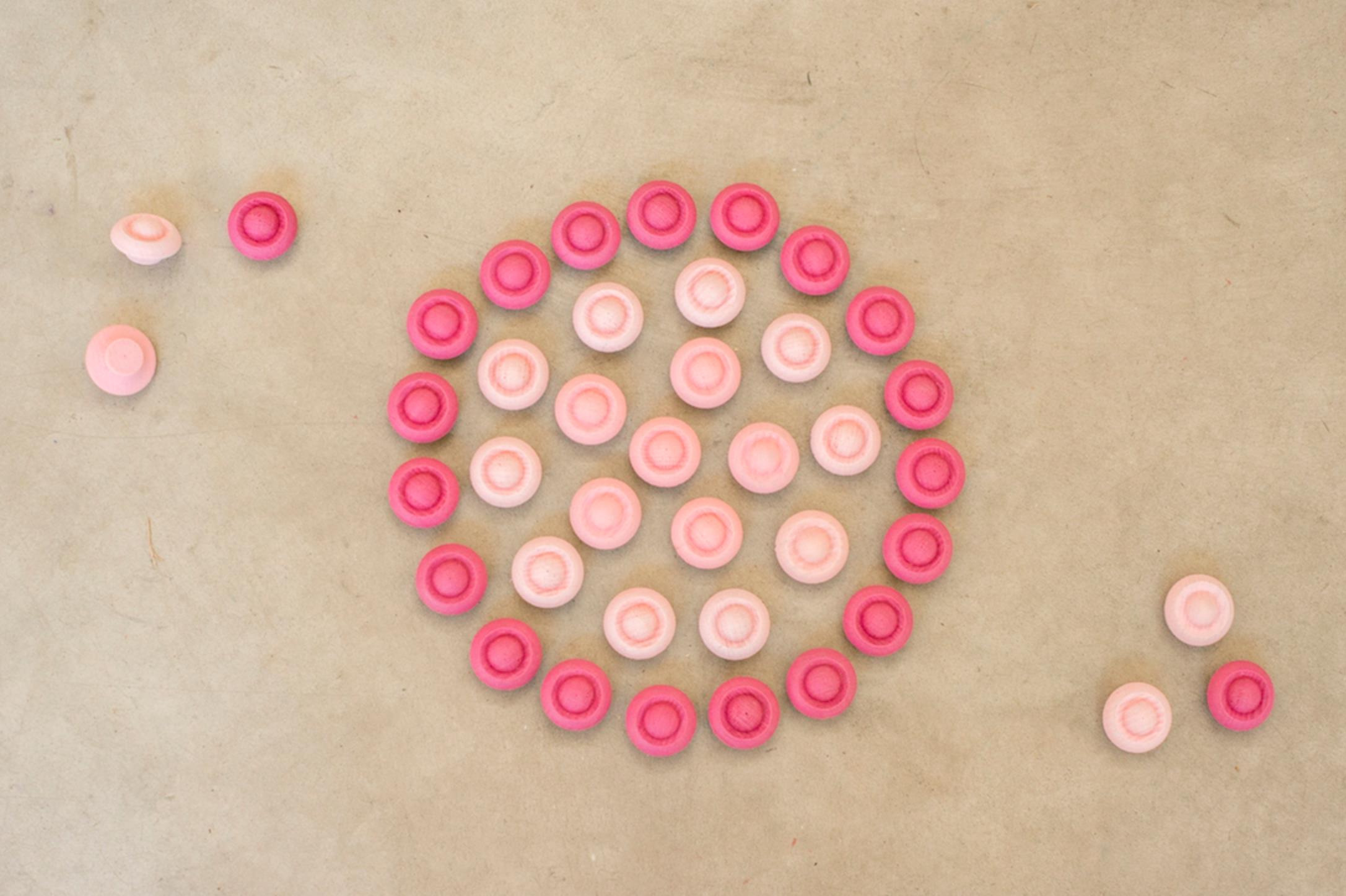 Grapat Mandala Pink Flowers 36 Pieces