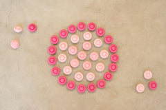 Grapat Mandala Pink Flowers 36 Pieces