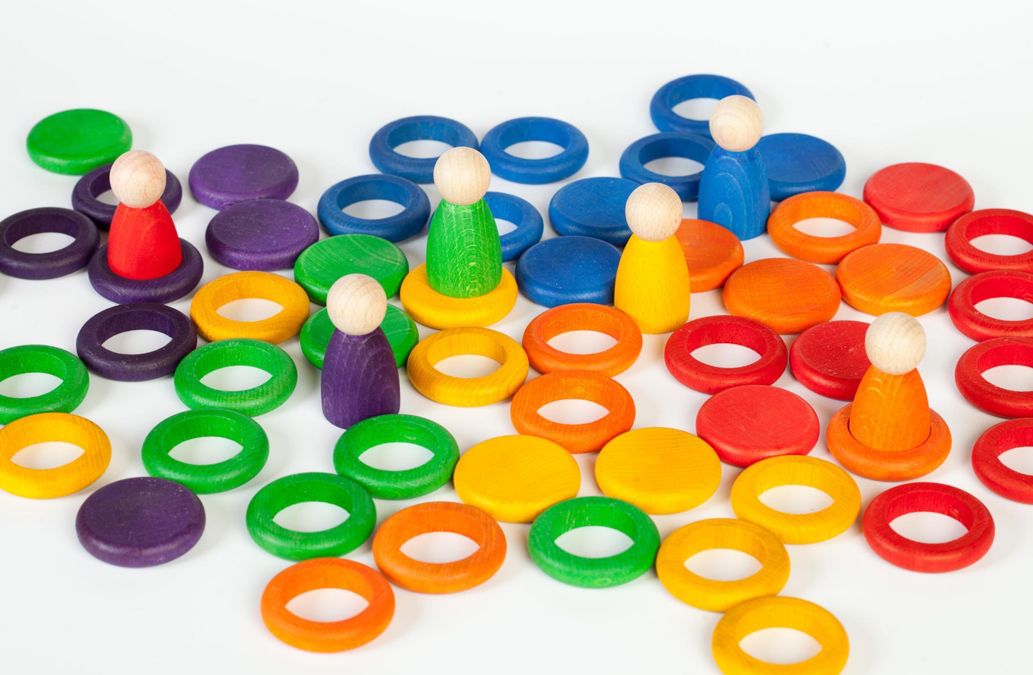 Grapat Nins Rings & Coins Rainbow Rainbow Colours