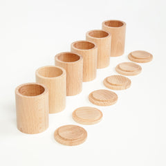 Grapat 6 Natural Cups With Cover