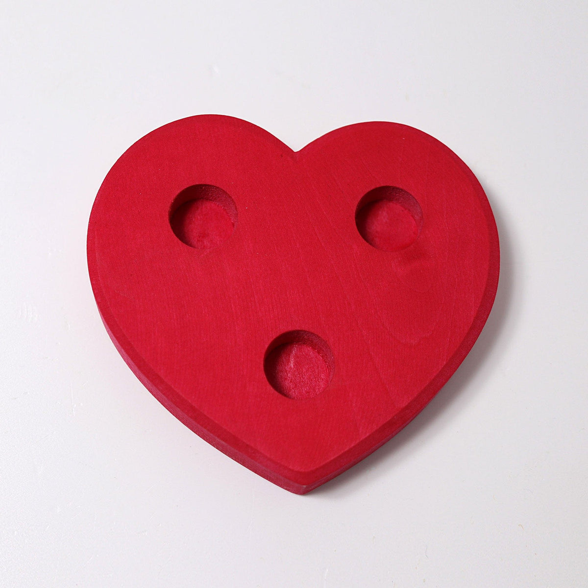Grimm's Large Heart Candle Holder - Red