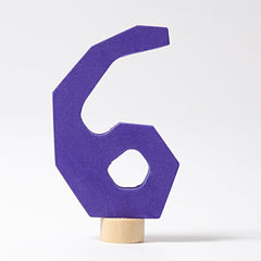 Grimm's Number 6 Candle Holder Decoration Anthroposophical