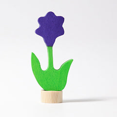 Grimm's  Purple Flower Candle Holder Decoration