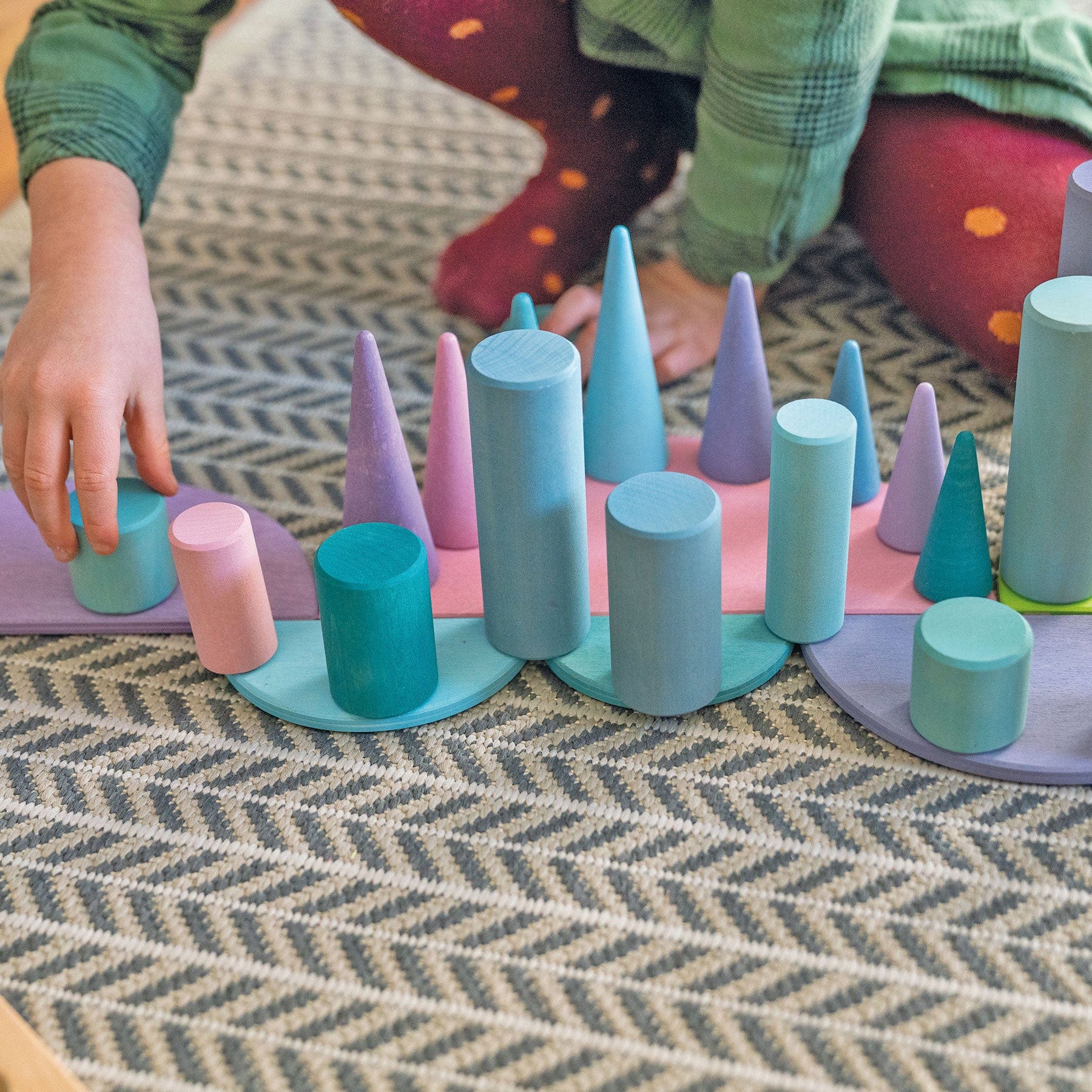 Grimm’s Rollers Large Building Set Pastel