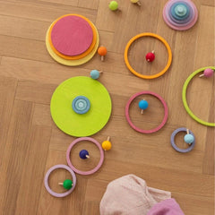 Grimms Set of 6 Pastel Spinning Tops
