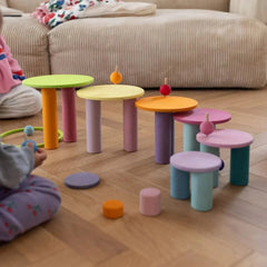 Grimms Set of 6 Rainbow Spinning Tops