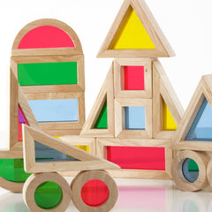 Guidecraft Jr. Rainbow Blocks 20 Piece Set