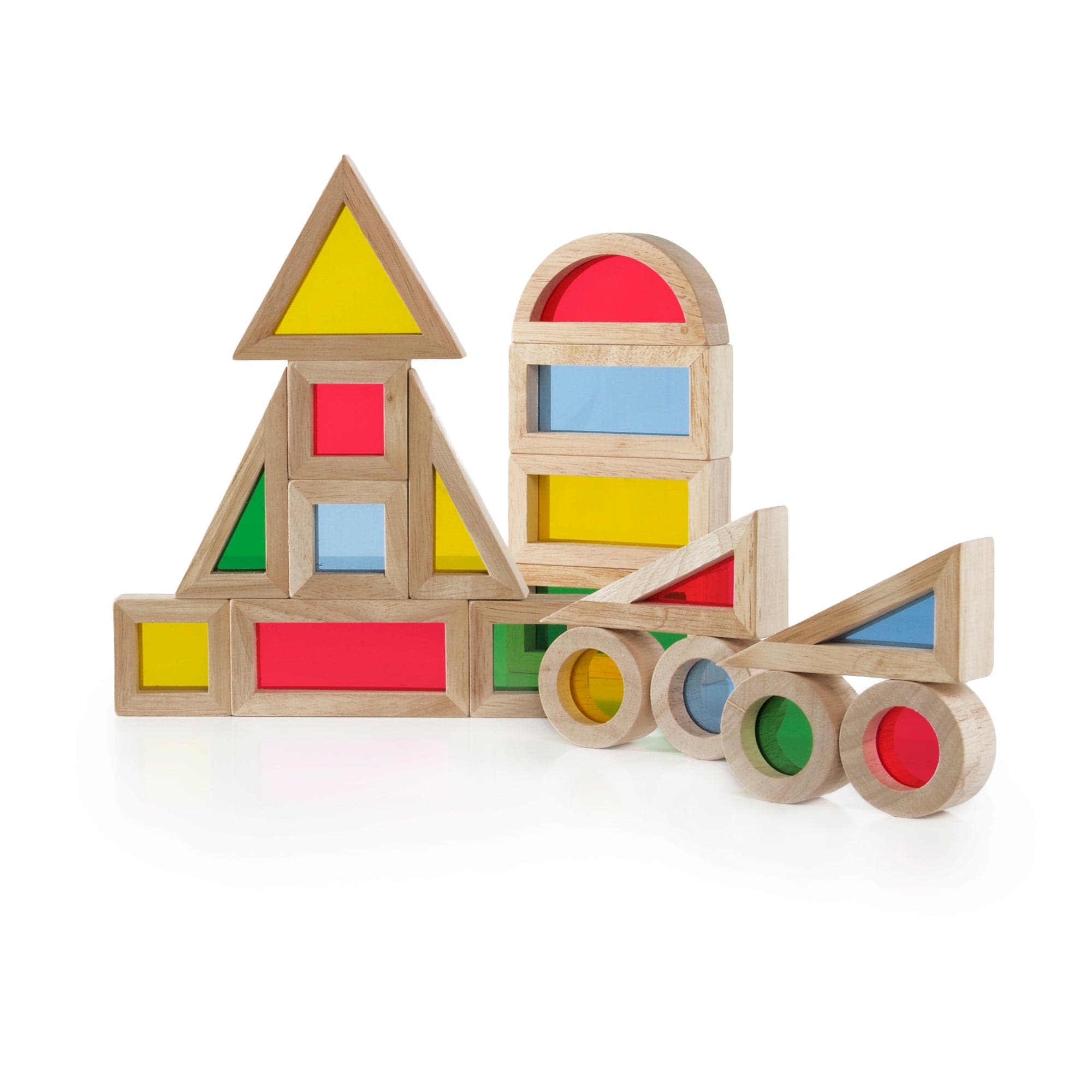Guidecraft Jr. Rainbow Blocks 20 Piece Set